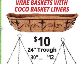 Ocean State Job Lot Wire baskets with coco basket liners offer
