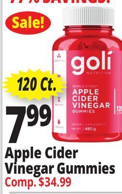 Ocean State Job Lot Goli apple cider vinegar gummies offer