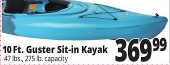 Ocean State Job Lot Lifetime guster 10' kayak offer