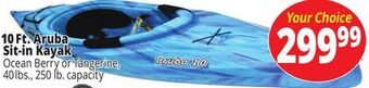Ocean State Job Lot Kl outdoor aruba 10' sit-in kayak, ocean berry offer