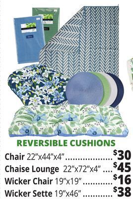 Ocean State Job Lot Reversible cushions offer