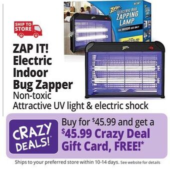 Ocean State Job Lot Zap it! electric indoor bug zapper offer