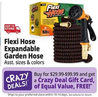 Ocean State Job Lot Flexi hose expandable garden hose offer