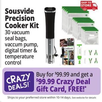 Ocean State Job Lot Sousvide precision cooker kit offer