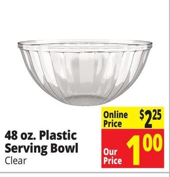 Ocean State Job Lot 48 oz. plastic serving bowl offer