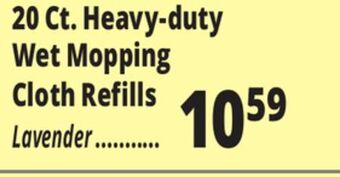 Ocean State Job Lot 20 ct. heavy-duty wet mopping cloth refills offer