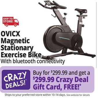 Ocean State Job Lot Ovicx magnetic stationary exercise bike offer