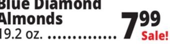 Ocean State Job Lot Blue diamond roasted & salted almonds, 19.2 oz offer