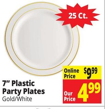 Ocean State Job Lot 7 plastic party plates offer