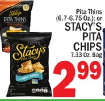 C Town Stacy's pita chips 7.33 oz. bag offer