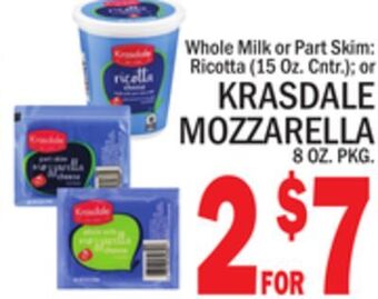 C Town Krasdale mozzarella 8 oz. pkg. offer