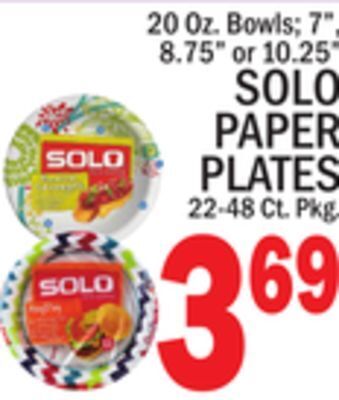 C Town Solo paper plates offer