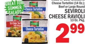 C Town Seviroli cheese ravioli 13 oz. pkg offer