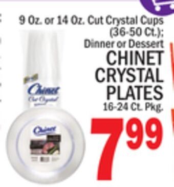C Town Chinet crystal plates 16-24 ct. pkg. offer