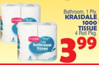 Bravo Supermarkets Krasdale 1000 tissue offer