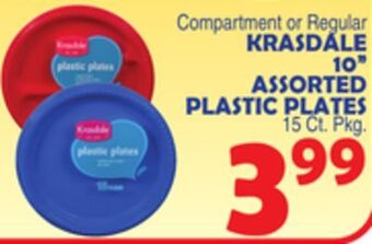 Bravo Supermarkets Krasdale 10 assorted plastic plates offer