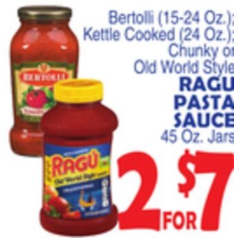 Bravo Supermarkets Ragu pasta sauce 45 oz. jars offer