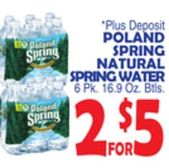 Bravo Supermarkets Poland spring natural spring water offer
