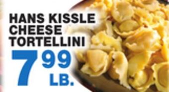 Bravo Supermarkets Hans kissle cheese tortellini offer