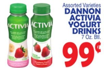 Bravo Supermarkets Dannon activia yogurt drinks offer