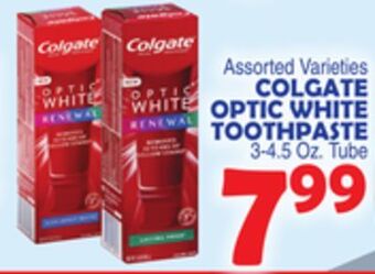 Bravo Supermarkets Colgate optic white toothpaste offer