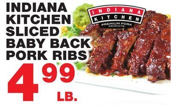 Bravo Supermarkets Indiana kitchen sliced baby back pork ribs offer