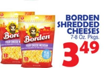 Bravo Supermarkets Borden shredded cheeses offer