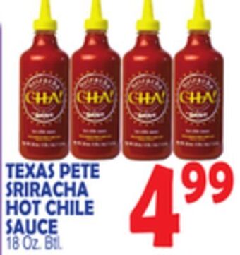 Bravo Supermarkets Texas pete sriracha hot chile sauce offer