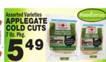 Bravo Supermarkets Applegate cold cuts offer