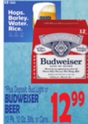 Bravo Supermarkets Budweiser beer offer