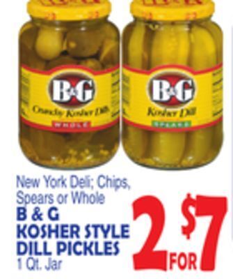 Bravo Supermarkets B & g kosher style dill pickles offer