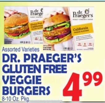 Bravo Supermarkets Dr. praeger's gluten free veggie burgers offer