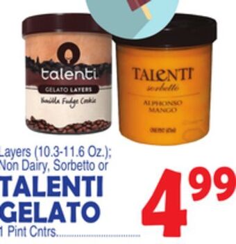 Bravo Supermarkets Talenti gelato, 1 pint cntrs offer