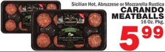 Bravo Supermarkets Carando meatballs offer