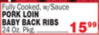 Bravo Supermarkets Pork loin baby back ribs offer