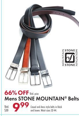 Boscov's Mens stone mountain® belts offer