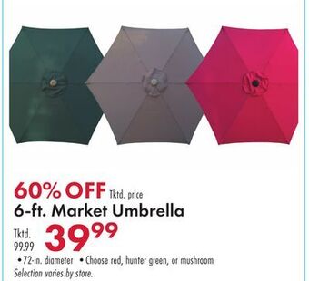 Boscov's 6-ft. market umbrella offer