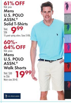 Boscov's Mens u.s. polo assn.® solid t-shirts offer