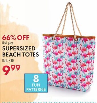 Boscov's Supersized beach totes offer
