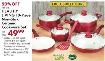 Boscov's Healthy living 10-piece non-stick ceramic cookware set offer