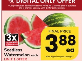 ACME Seedless watermelon offer