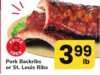 ACME Pork backribs or st. louis ribs offer