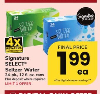 ACME Signature select® seltzer water offer