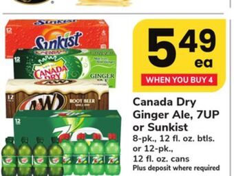 ACME Canada dry ginger ale, 7up or sunkist offer
