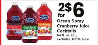 ACME Ocean spray cranberry juice cocktails offer