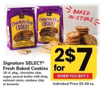 ACME Signature select® fresh baked cookies offer