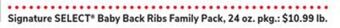 ACME Signature select® baby back ribs family pack offer
