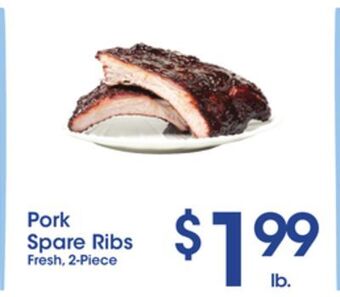 Price Rite Pork spare ribs offer