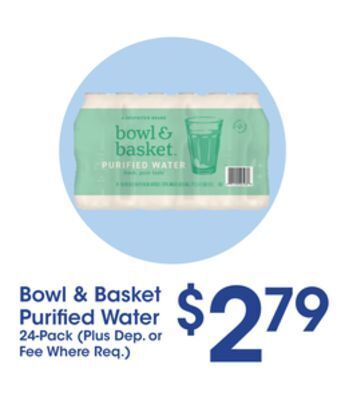 Price Rite Bowl & basket purified water offer