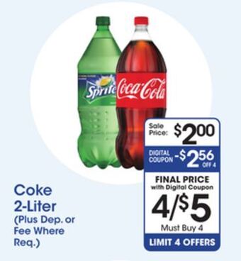 Price Rite Coke 2-liter offer